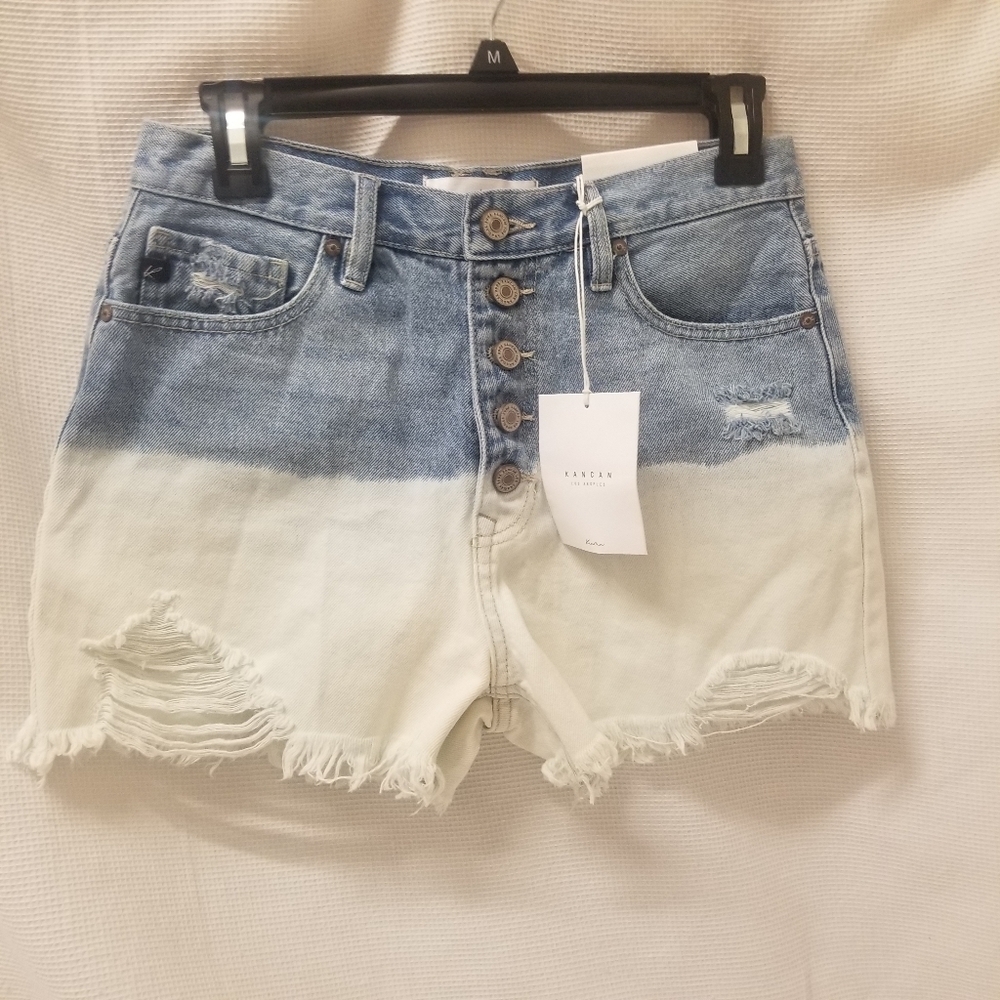 NWT KanCan Destressed Denim Shorts